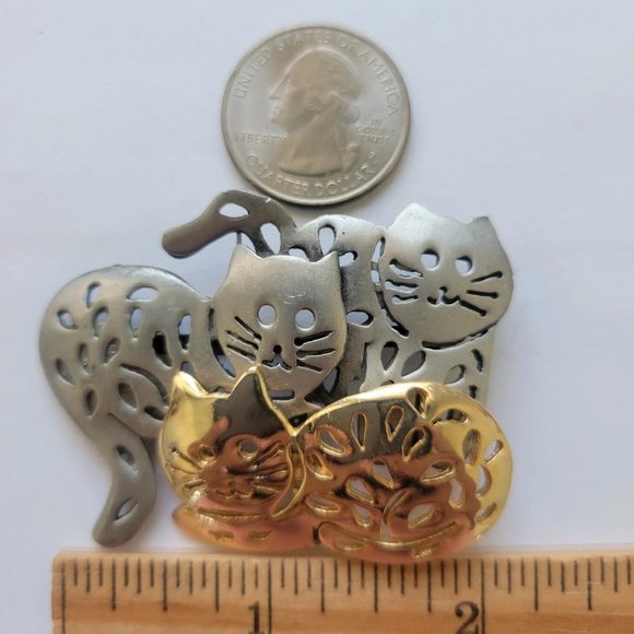 Vintage Pin Brooch Cat kitty - Picture 4 of 4